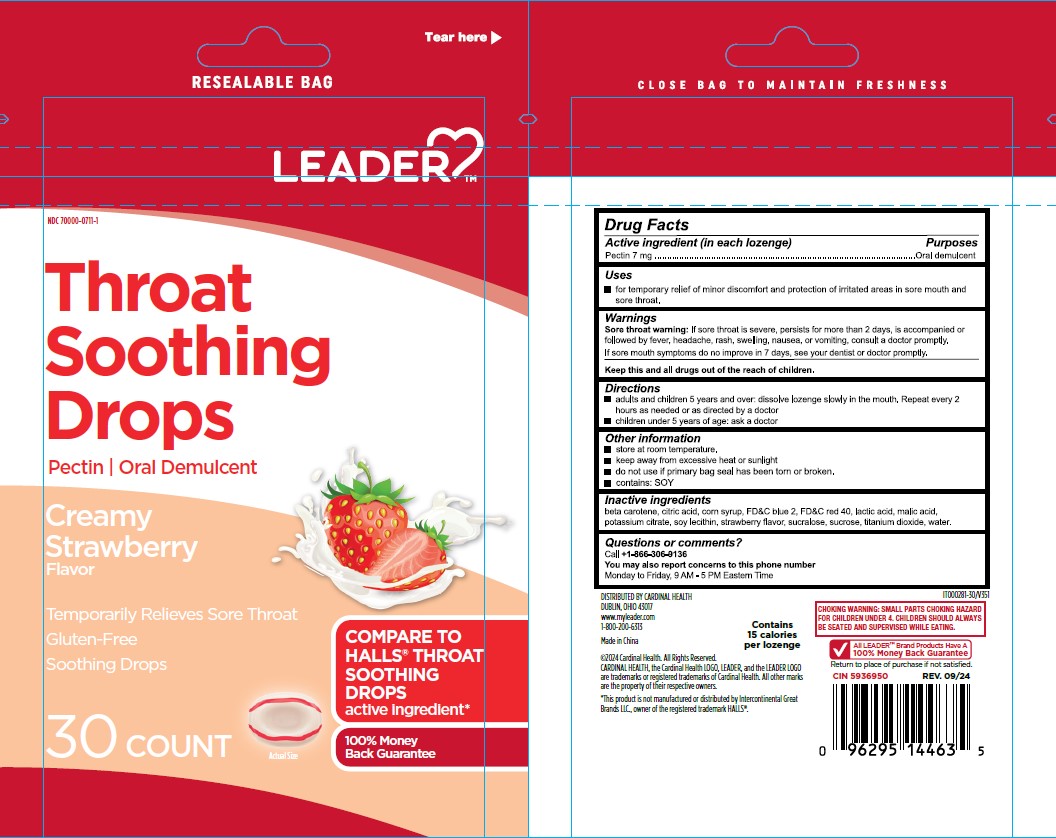 Leader Throat Soothing Drops Creamy Strawberry